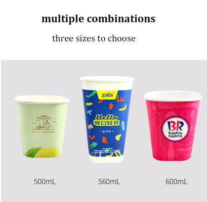 Square Paper Cup Disposable Cup Yogurt Coffee Cup Hot Drink Cup With Lid