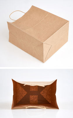 Kraft Paper Tote Bag For Storage Baking Gift Bags