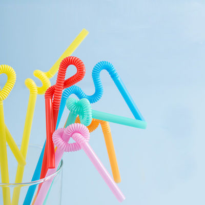 Stretchable Straw Colored And Bendable Beverage Straw