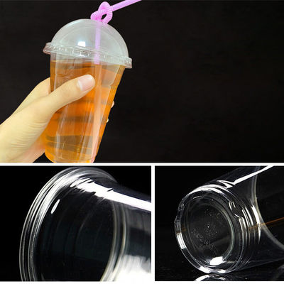 Plastic Cup Beverage Juice Cup With Lid Leak Proof Packaging Cold Drink Cup