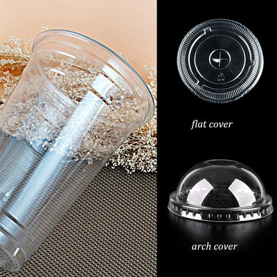 Plastic Cup Beverage Juice Cup With Lid Leak Proof Packaging Cold Drink Cup