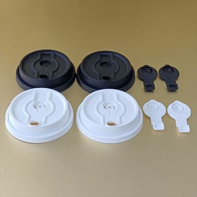 PP Leak proof Coffee Milk Tea Hot Drink Thick Flat Mouth Sealed Cover