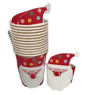 Customized Christmas Boxed Disposable Paper Cups With Special Packaging