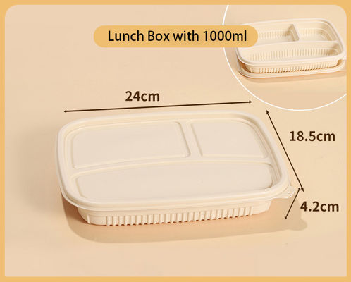 Takeaway Microwavable Bento Food Storage Lunch Boxes Meal Prep Containers