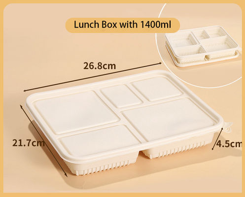 100% Compostable Disposable Food Container Biodegradable Plates Lunch Food Tray