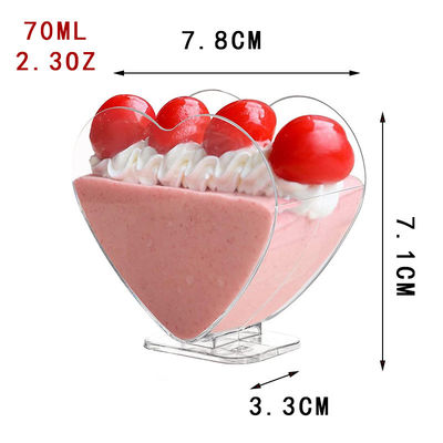 Mini Dessert Cup Transparent Plastic Ice Cream Yogurt Goblet Cake Cups