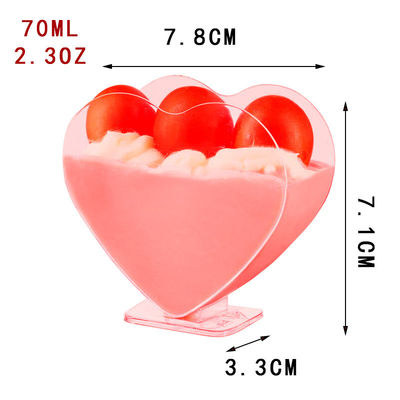 Mini Dessert Cup Transparent Plastic Ice Cream Yogurt Goblet Cake Cups