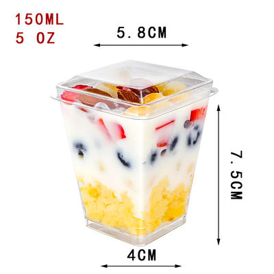 PS Disposable Plastic Jelly Pudding Cups 5OZ
