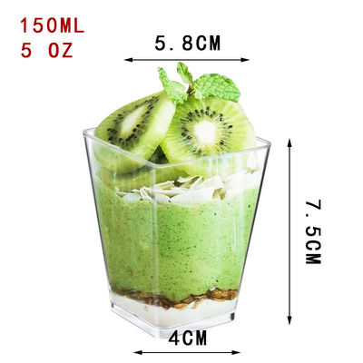 PS Disposable Plastic Jelly Pudding Cups 5OZ
