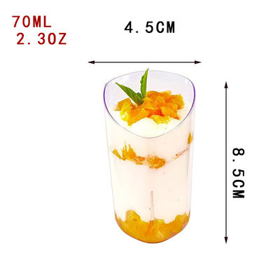 Eco Friendly Disposable Plastic Ice Cream Mousse Desert Cup Mini Dessert Cups for Party Supply