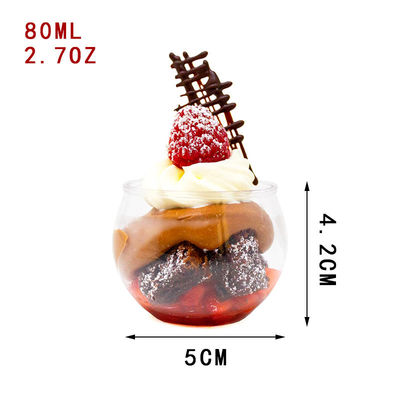 Plastic Disposable Plastic PS Clear Yogurt Pudding Container Cup
