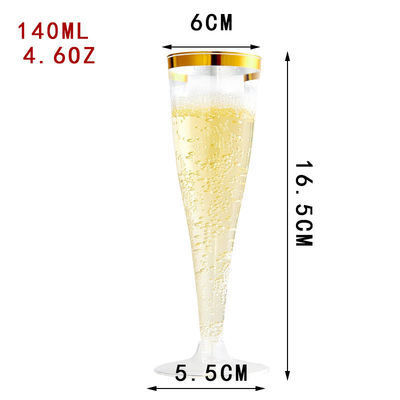 Plastic Champagne Flutes Plastic Champagne Glasses With Gold Glitter Rim