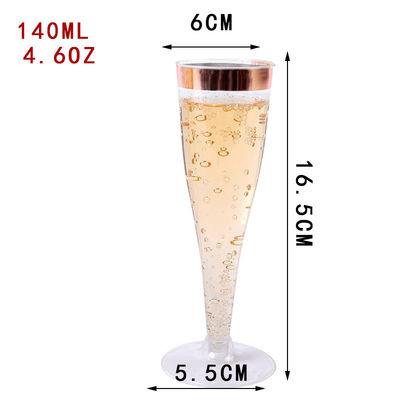 Plastic Champagne Flutes Plastic Champagne Glasses With Gold Glitter Rim