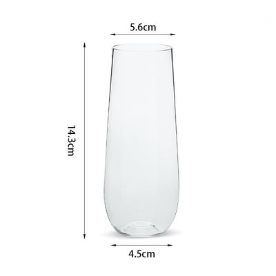 Gold Rim Unbreakable Stemless Wine Glass Champagne Whisky Cups