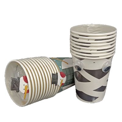 Factory Customized Christmas Paper Cover Paper Cup Printing, Thickened Insulation Coffee Cup, Holiday Party Paper Cup, Special Packaging