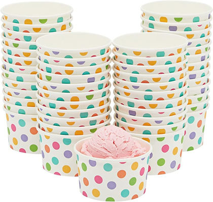 Ice Cream Paper Cup Disposable Square Thick Dessert Paper Cup