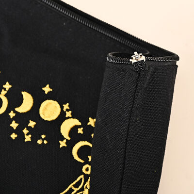 Large Capacity Travel Canvas Bag with Zippered Square Compartment