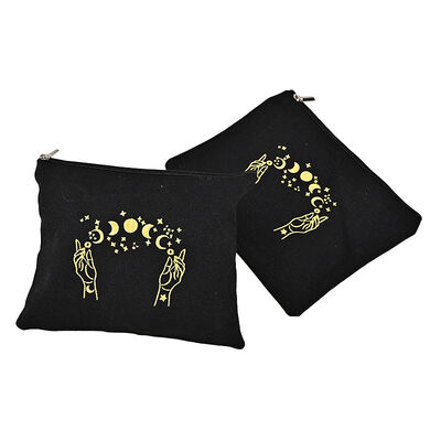 Large Capacity Travel Canvas Bag with Zippered Square Compartment