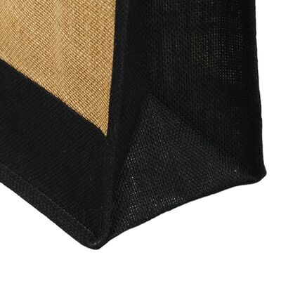 Huangma Letter Tote Bag, Fashionable Shopping Linen Bag