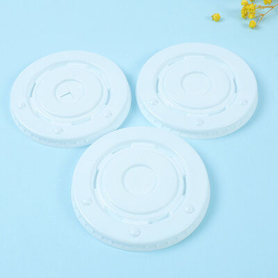 PS Plastic Cup Lid with Cross Hole – Perfect for Bubble Tea & Cold Beverages