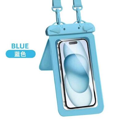 Universal IPX8 Waterproof Phone Pouch – White Lanyard Dry Bag for Swimming, Beach, Kayaking & Travel