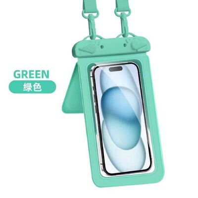 Universal IPX8 Waterproof Phone Pouch – White Lanyard Dry Bag for Swimming, Beach, Kayaking & Travel