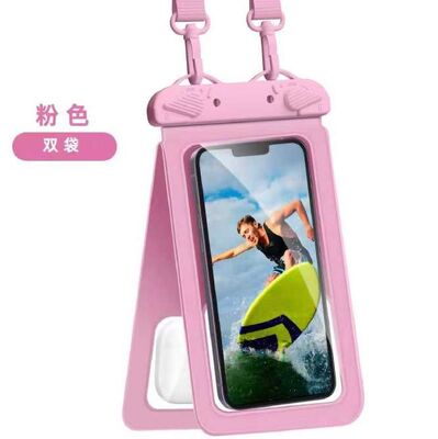Waterproof Phone Pouch in Multiple Colors White Black Blue Pink and Green Suitable for Rain Dust and Water Protection