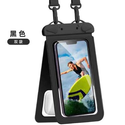 Waterproof Phone Pouch in Multiple Colors White Black Blue Pink and Green Suitable for Rain Dust and Water Protection