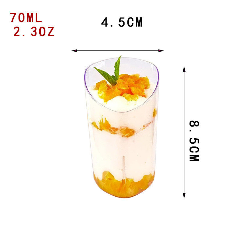 Eco Friendly Disposable Plastic Ice Cream Mousse Desert Cup Mini Dessert Cups for Party Supply