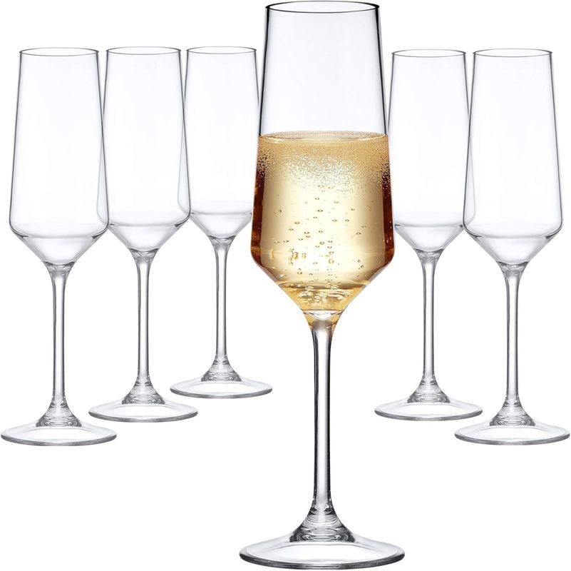 Champagne Glass High Quality Crystal Elegant Wine Glasses American Style Flute Plastic Glass Transparent Disposable Glass 150ml