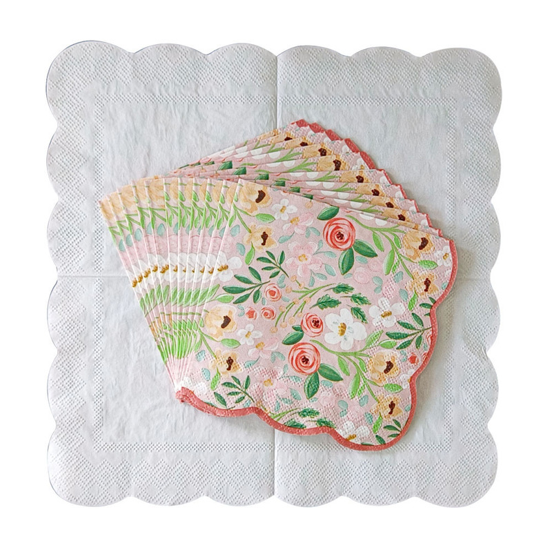 Napkins Paper for Dinner Party Gathering Decor Biodegradable Printed Cocktail Paper Napkins