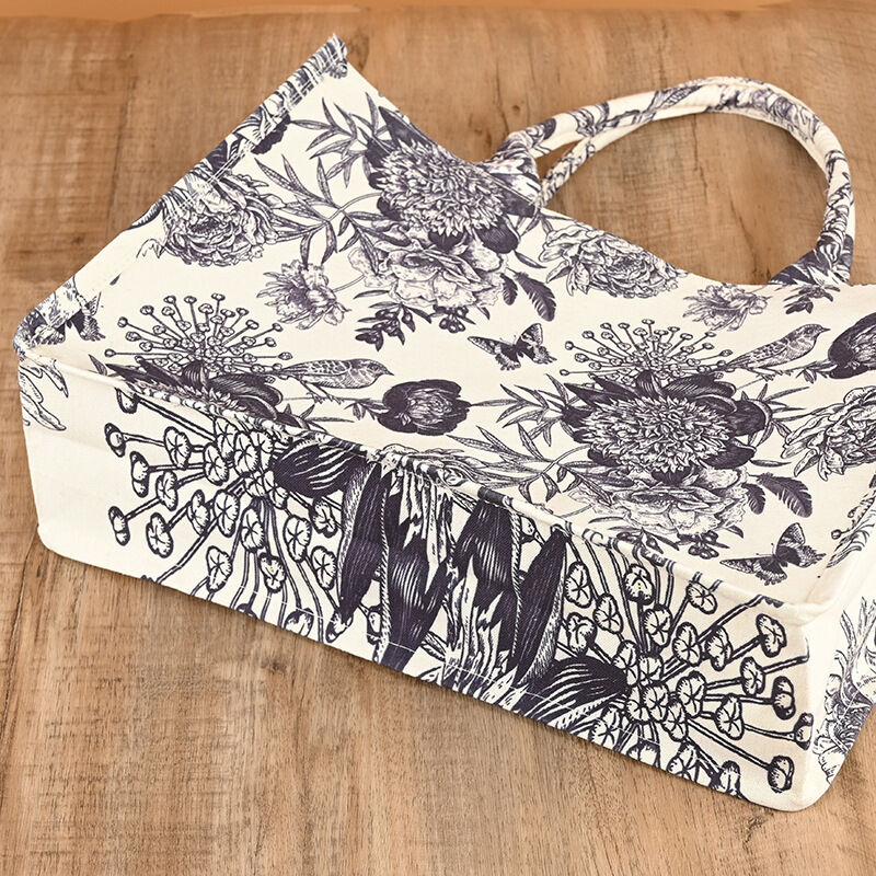 Canvas Shoulder Bag, Large Capacity Printed Tote Bag, Women's Fashionable and Lightweight Handbag, Linen Bag