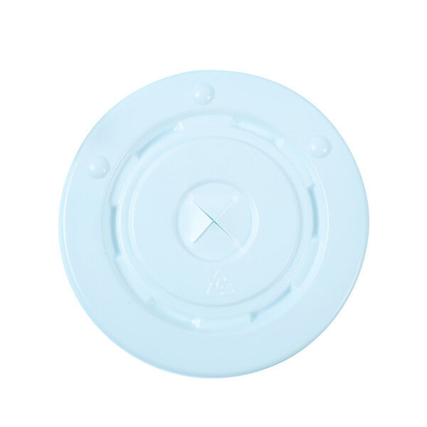 PS Plastic Cup Lid with Cross Hole – Perfect for Bubble Tea & Cold Beverages
