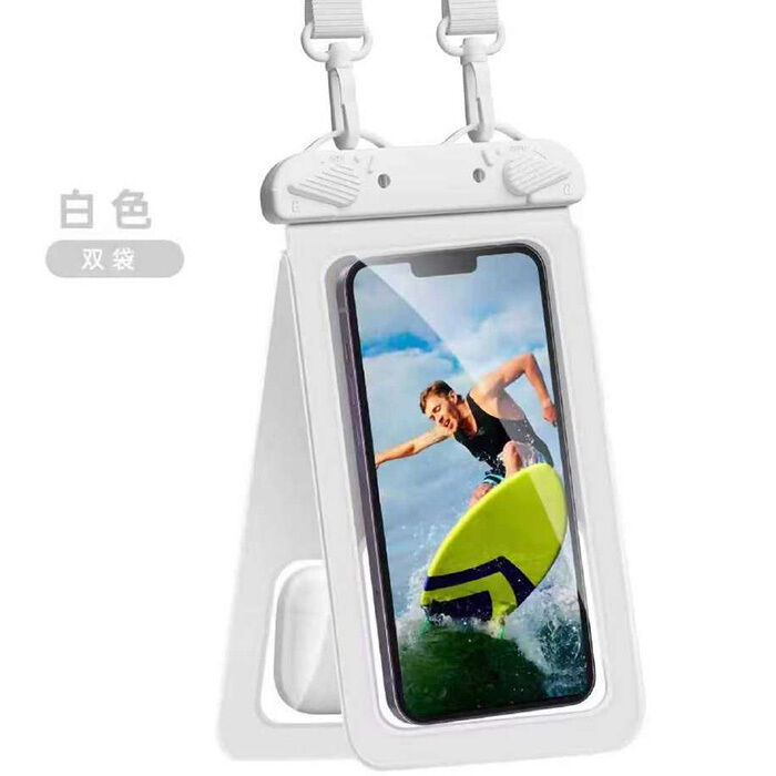 Waterproof Phone Pouch in Multiple Colors White Black Blue Pink and Green Suitable for Rain Dust and Water Protection